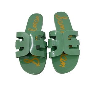 Sam Edelman Women's Bay Jelly Flat Green Sandal 7